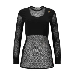 ACLIMA WoolNet Crewneck, dame (Jet Black)