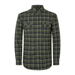 ASIVIK Skjoldnæs LS skjorte, herre (Dark Green) Online