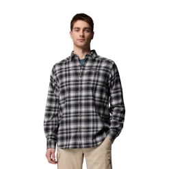 COLUMBIA Cornell Woods Flannel LS, herre (BlackTartan) Clearance