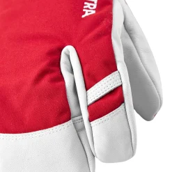 HESTRA Army Leather Heli Ski 3-finger skihandske (Red) Discount