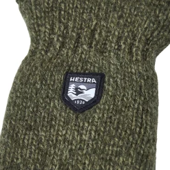 HESTRA Basic Wool Mitt strikvante (Olive) New