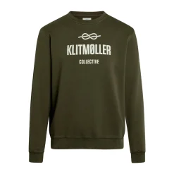 KLITMØLLER COLLECTIV Klitmøller Collective Logo Crew, herre (Olive) Hot