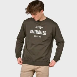 KLITMØLLER COLLECTIV Klitmøller Collective Logo Crew, herre (Olive) Hot