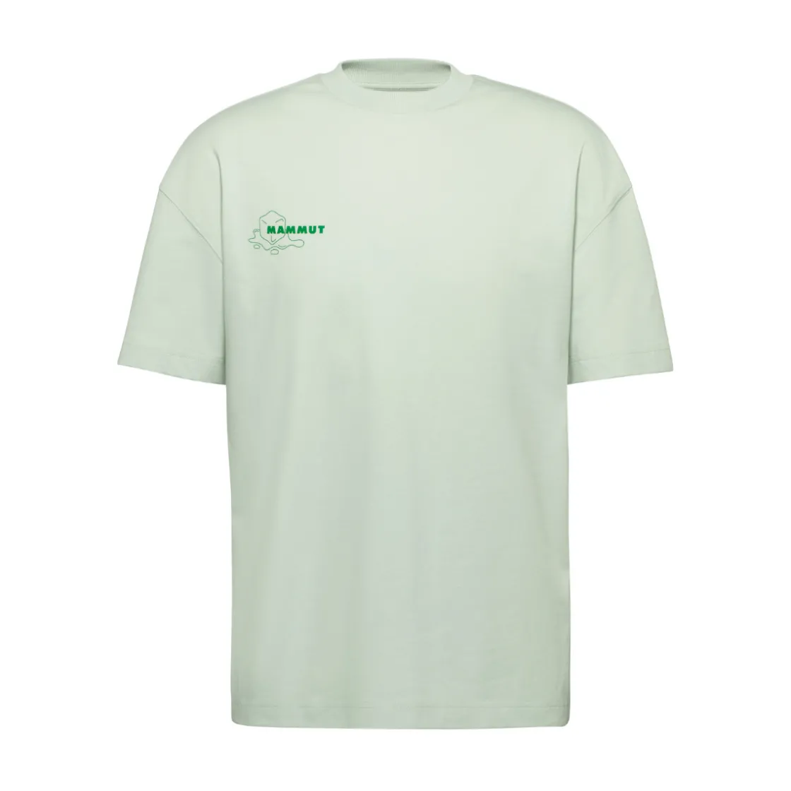 MAMMUT Base Relaxed T-Shirt Glacier, herre (Silver Sage) Clearance