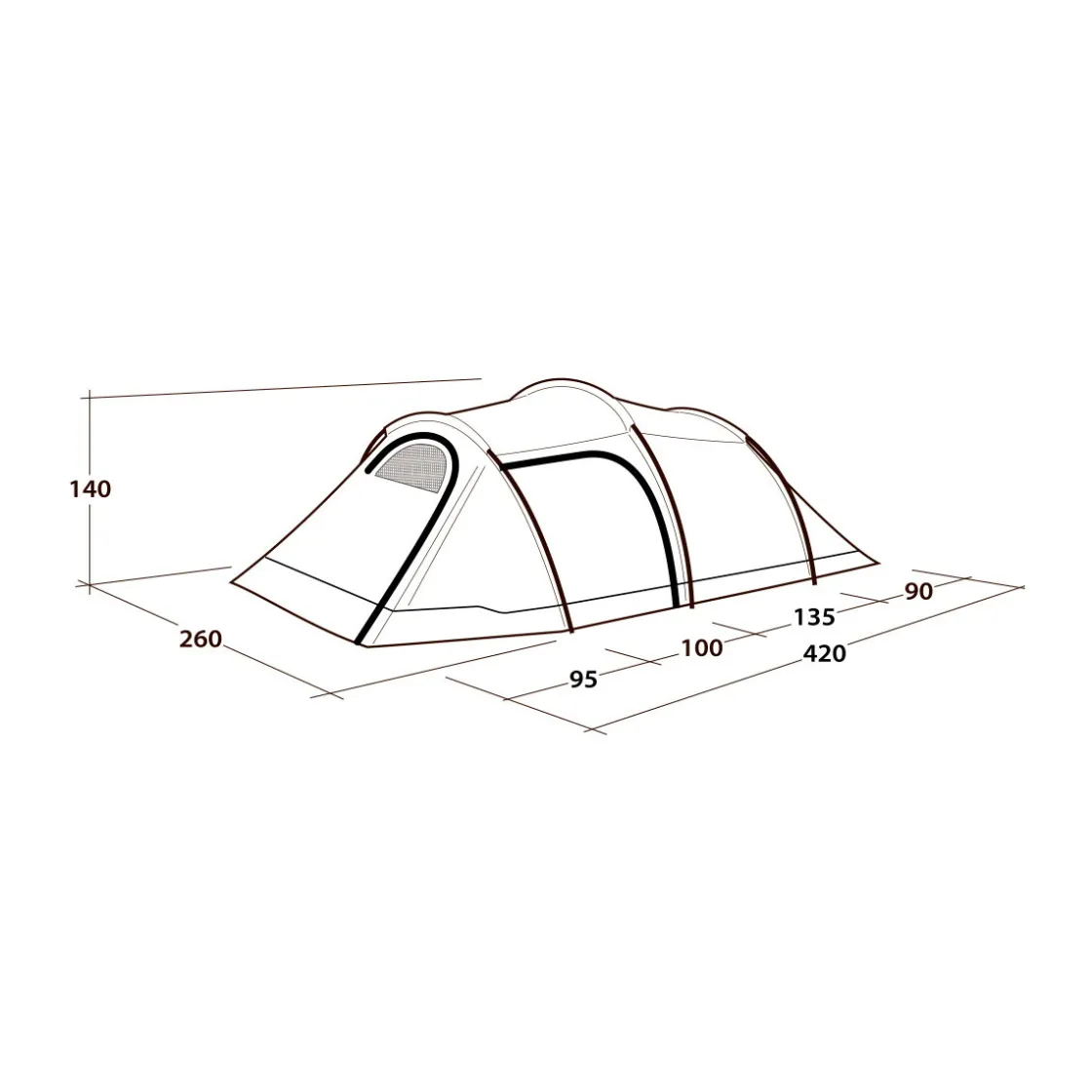 OUTWELL Earth 4 campingtelt, 4 personer Hot