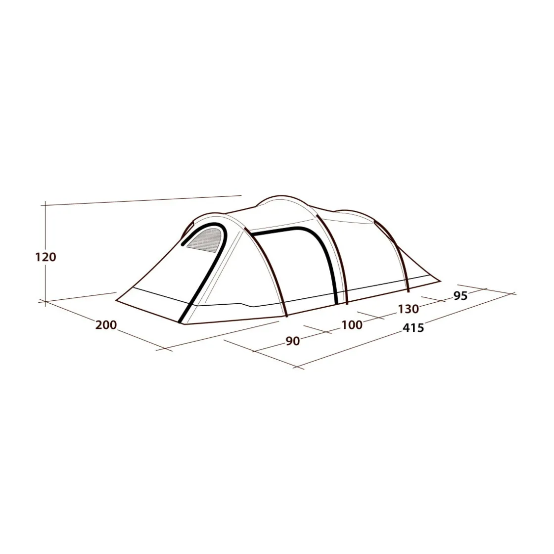 OUTWELL Earth 3 plus campingtelt, 3 personer Best