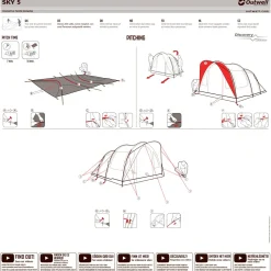 OUTWELL Sky 5 campingtelt 5 personer (Blue) Outlet