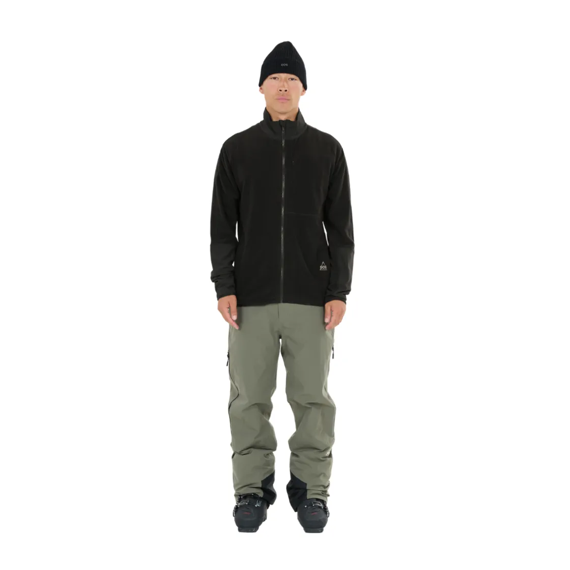 SOS Bromo Midlayer Full Zip Fleece, herre (Black) Best