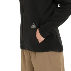 SOS Bromo Midlayer Full Zip Fleece, dame (Black) New