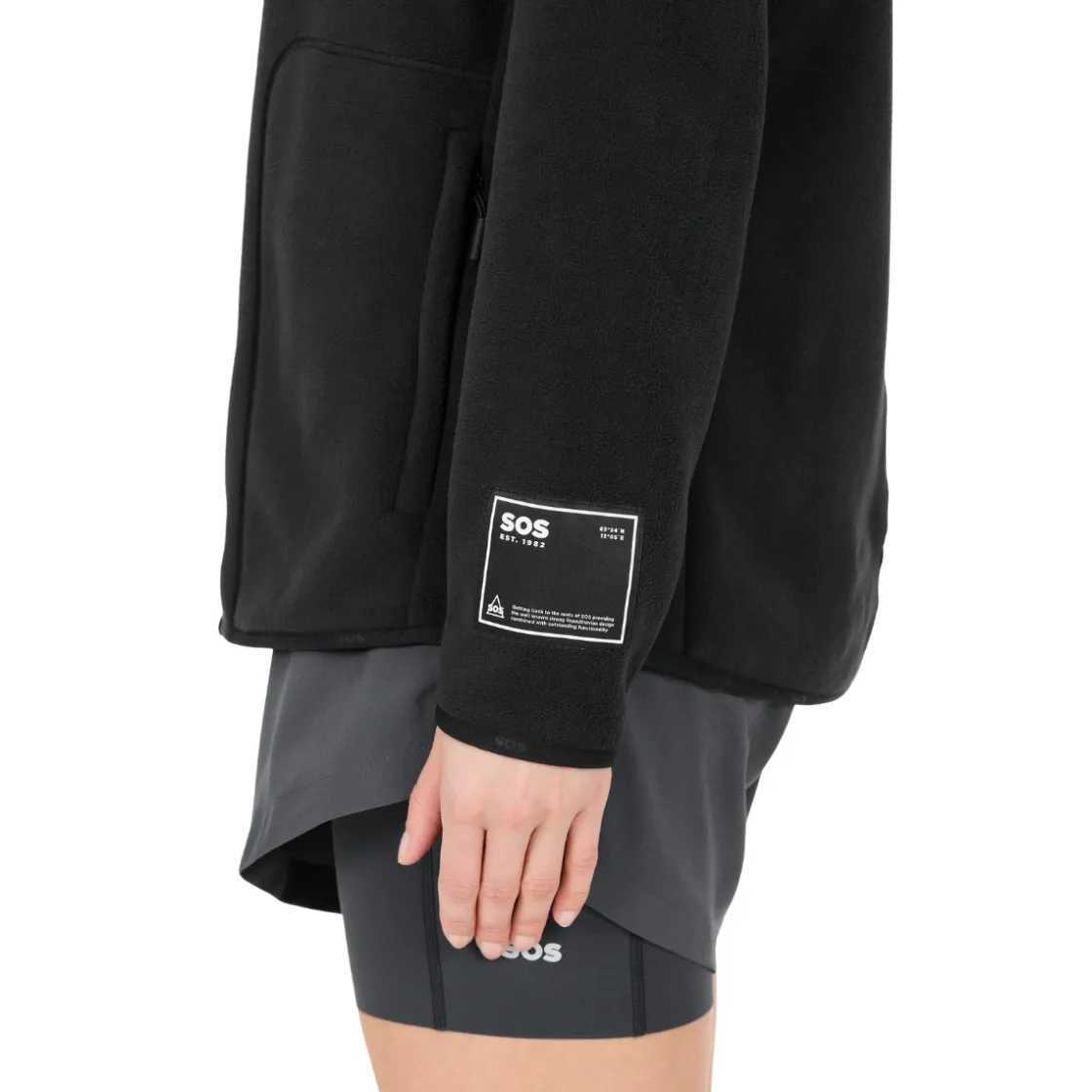 SOS Munson Full Zip Fleece, dame (Black) Discount